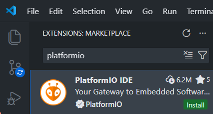 Platform IO install
